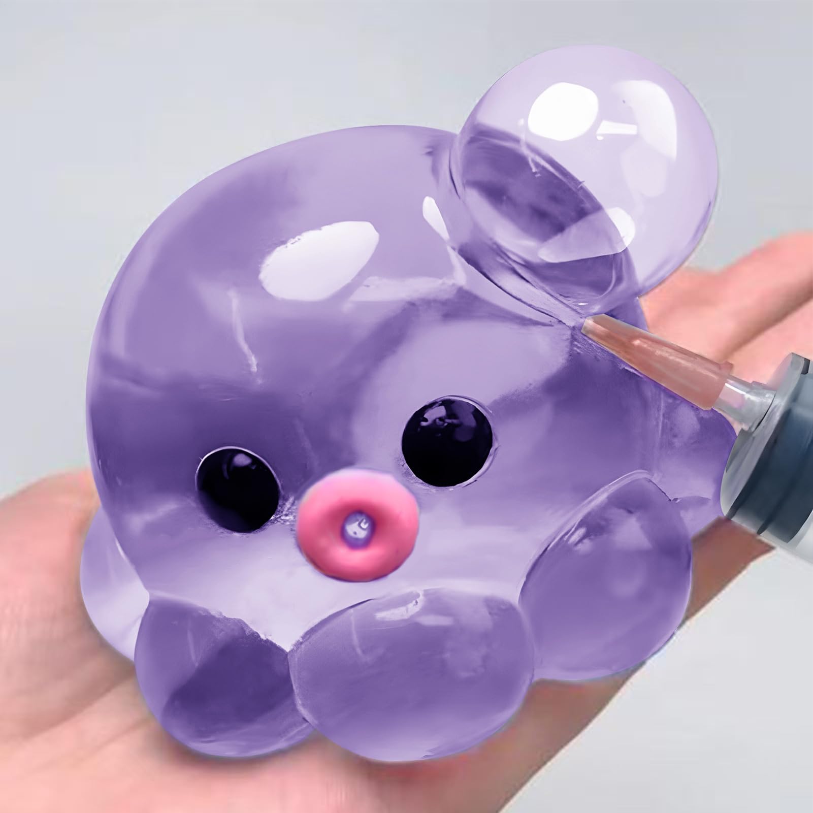Octopus Squishy, Crystal Octopus Squishy Fidget Toy, Cute Animals Squ-ishies Sensory Toy Stress Relief, Soft Bubble Sea Animal Squeeze Octopuss Fidget Balls, for Adults & Kids
