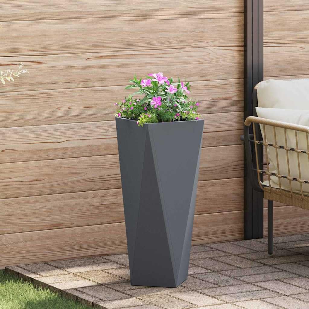 vidaXL Fioriera Antracite 30 x 30 x 75 cm Acciaio