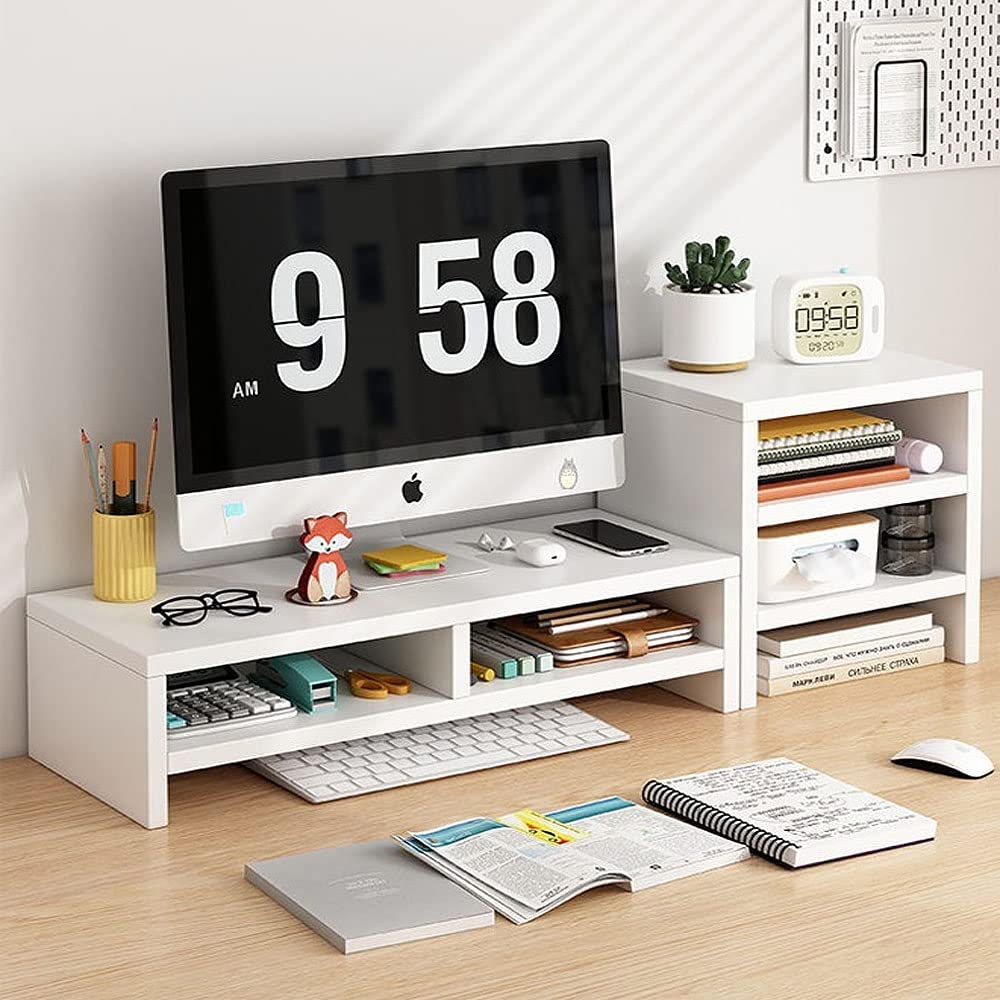 Buy C&C Home Monitor Stand Riser, Ergonomic Height Wood Desktop Riser