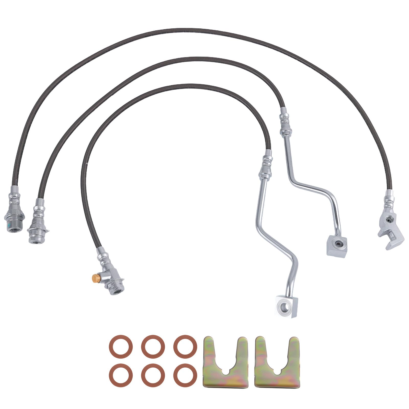 Líneas de freno extendidas para Ford F-250 1999-2004 con elevación de 4-8 pulgadas kit delantero trasero