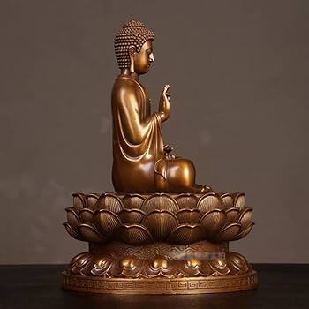 Amazon｜仏像【如来】阿弥陀如来座像 (あみだにょらい) 阿弥陀仏 銅製