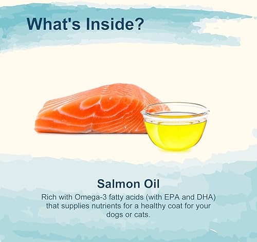 Miniatura 4 de Aceite de salmón salvaje de Alaska prémium para perros y gatos, suplemento de 32 onzas para piel y pelaje con ácidos grasos esenciales, aceite de