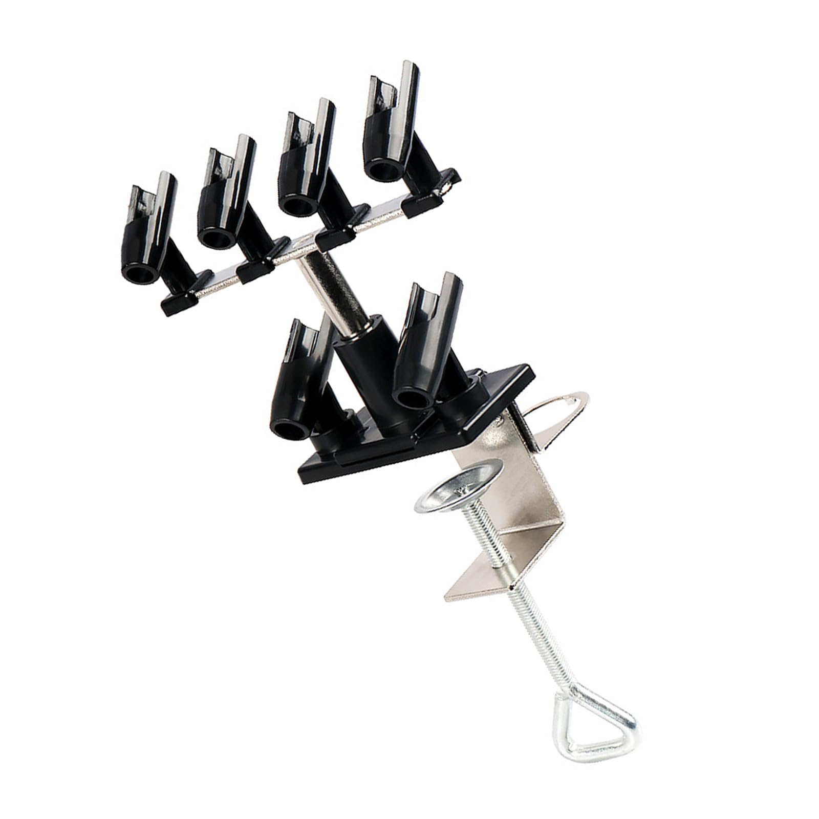 LIUZIKUN Heavy Duty Alloy Sprayer Guns Holder Stand Rotating Base Secures 6 Brushes Model Painters Hobbyists Professional