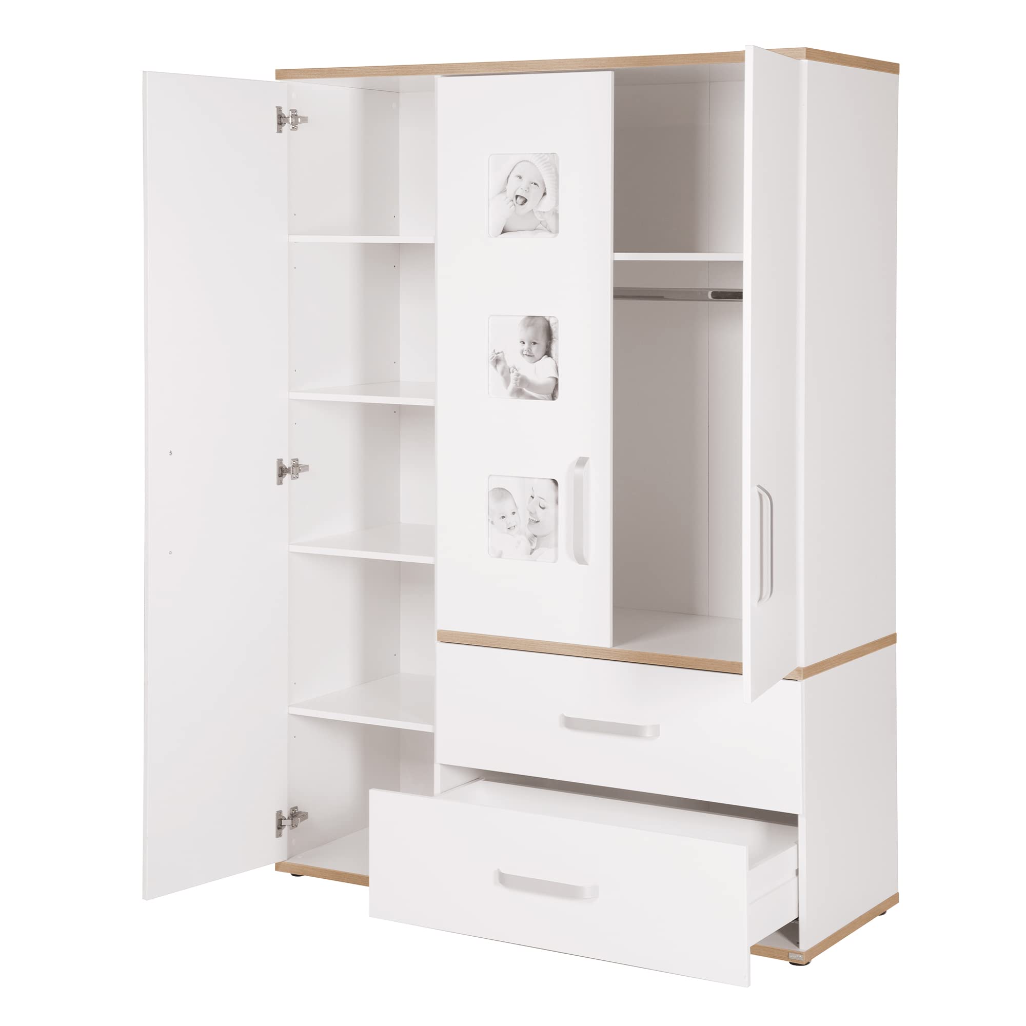 roba Kleiderschrank Weiss 134,5 x 55 x 193 cm