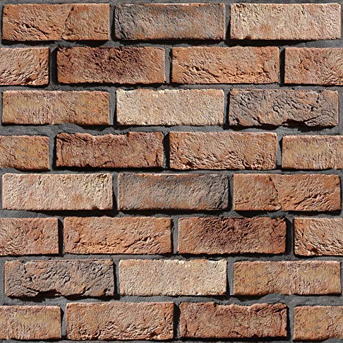 Image of DWELLSINDIA 3D Brick Wall Self Adhesive Wallpaper Waterproof, Scratch Resistant, Laminated 41cm x 244cm