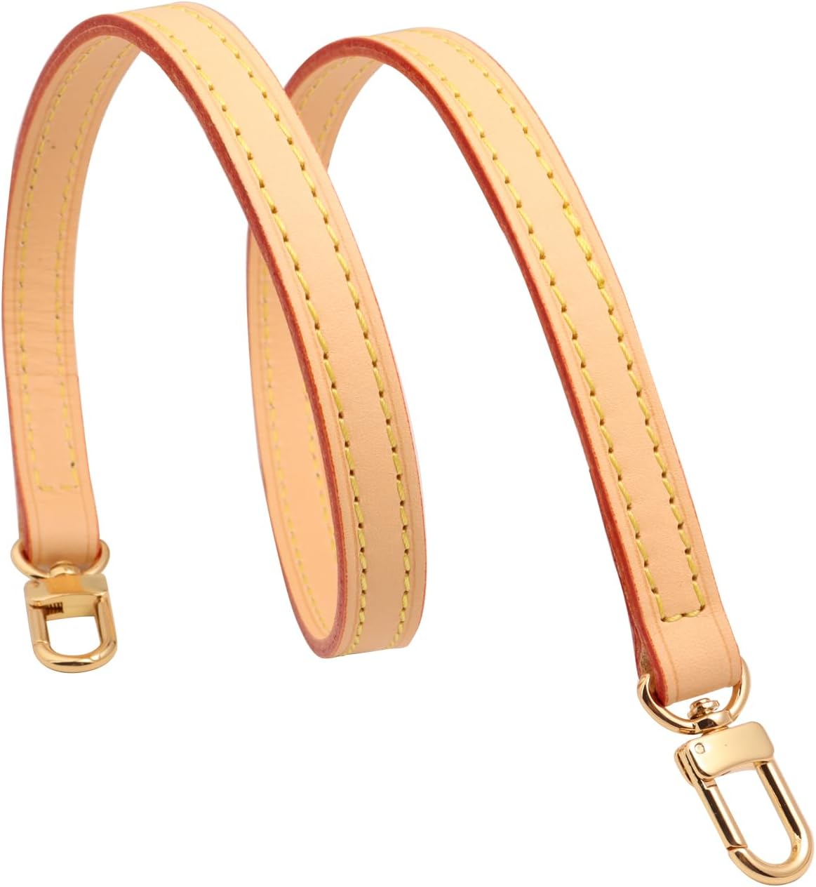 Genuine Vachetta Leather Strap Replacement Thin short Vachetta Leather Shoulder Straps for Multi Pochette (Apricot Length 26” Width 0.47“) - Image 8