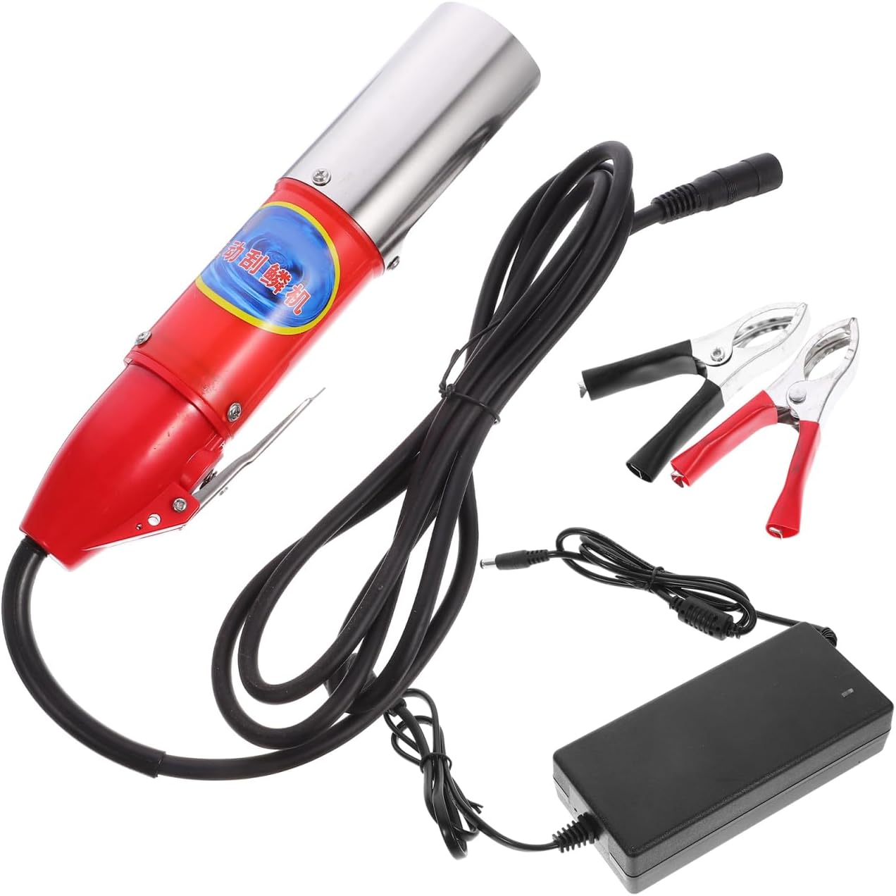 PRETYZOOM Electric Fish Scale Scraper Corded Scaler with Waterproof Motor Compact Handheld Design for Efficient Seafood Scaling at Home and Fish Market 10.62X2.16X1.96In