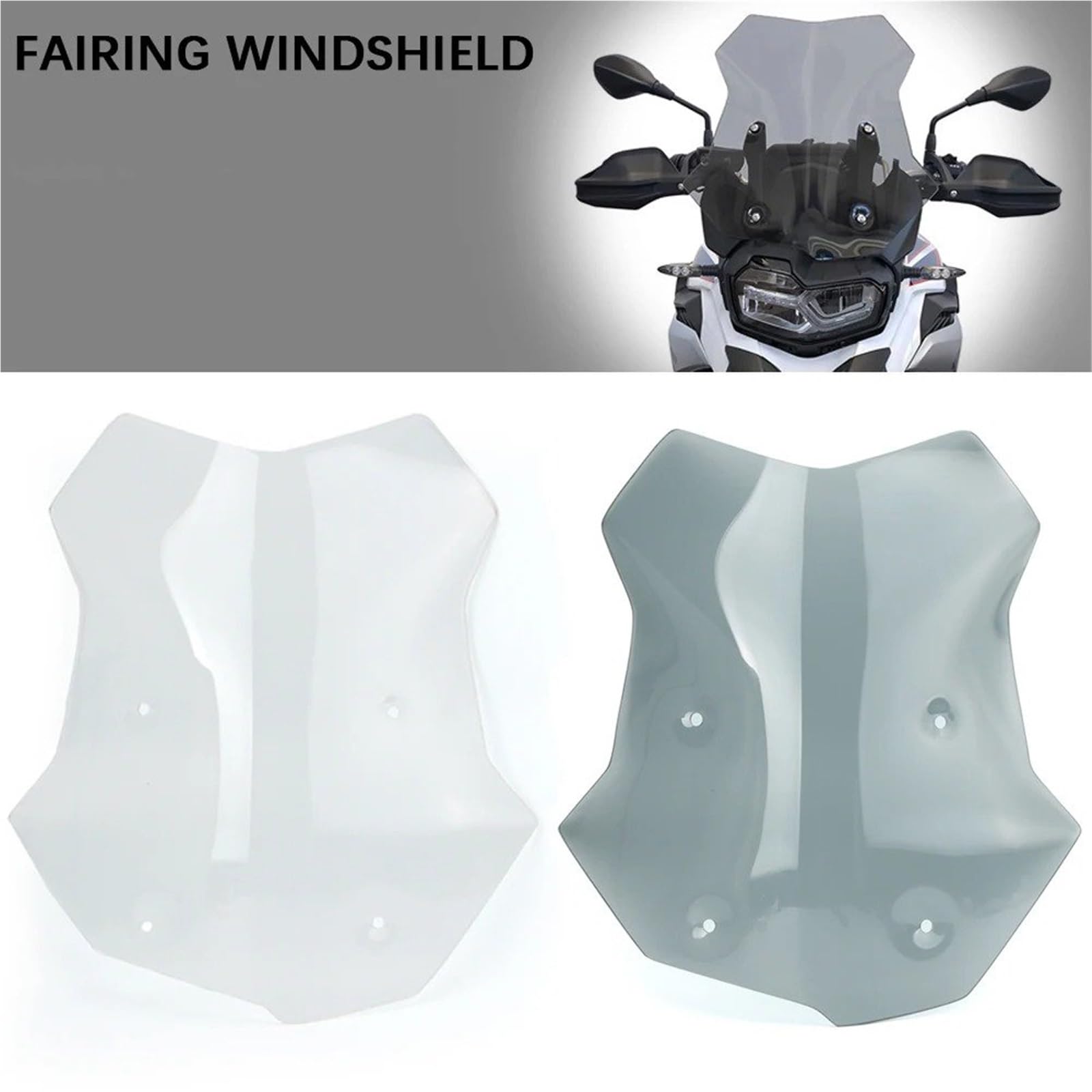 Parabrisas Cúpula Windshield para BMW F850GS para ADV para Adventure F750GS Parabrisas De Motocicleta Protector De Pantalla contra El Viento Accesorios(F*850GS Black Smoke)