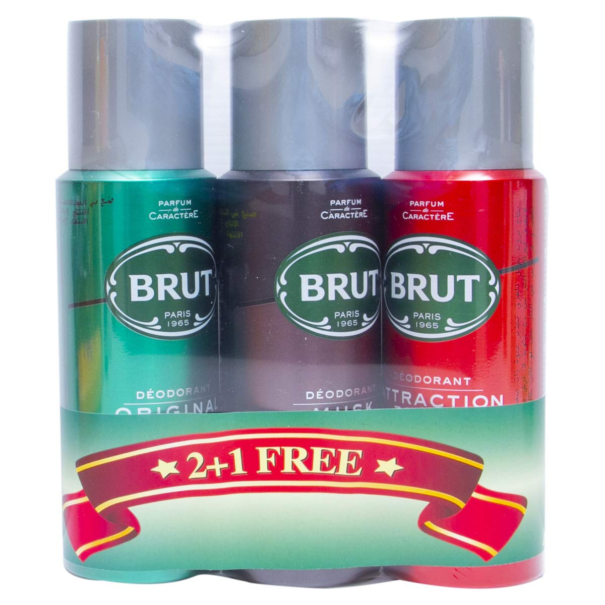 BrutAssorted Deodorant Spray, 3 x 200 ml