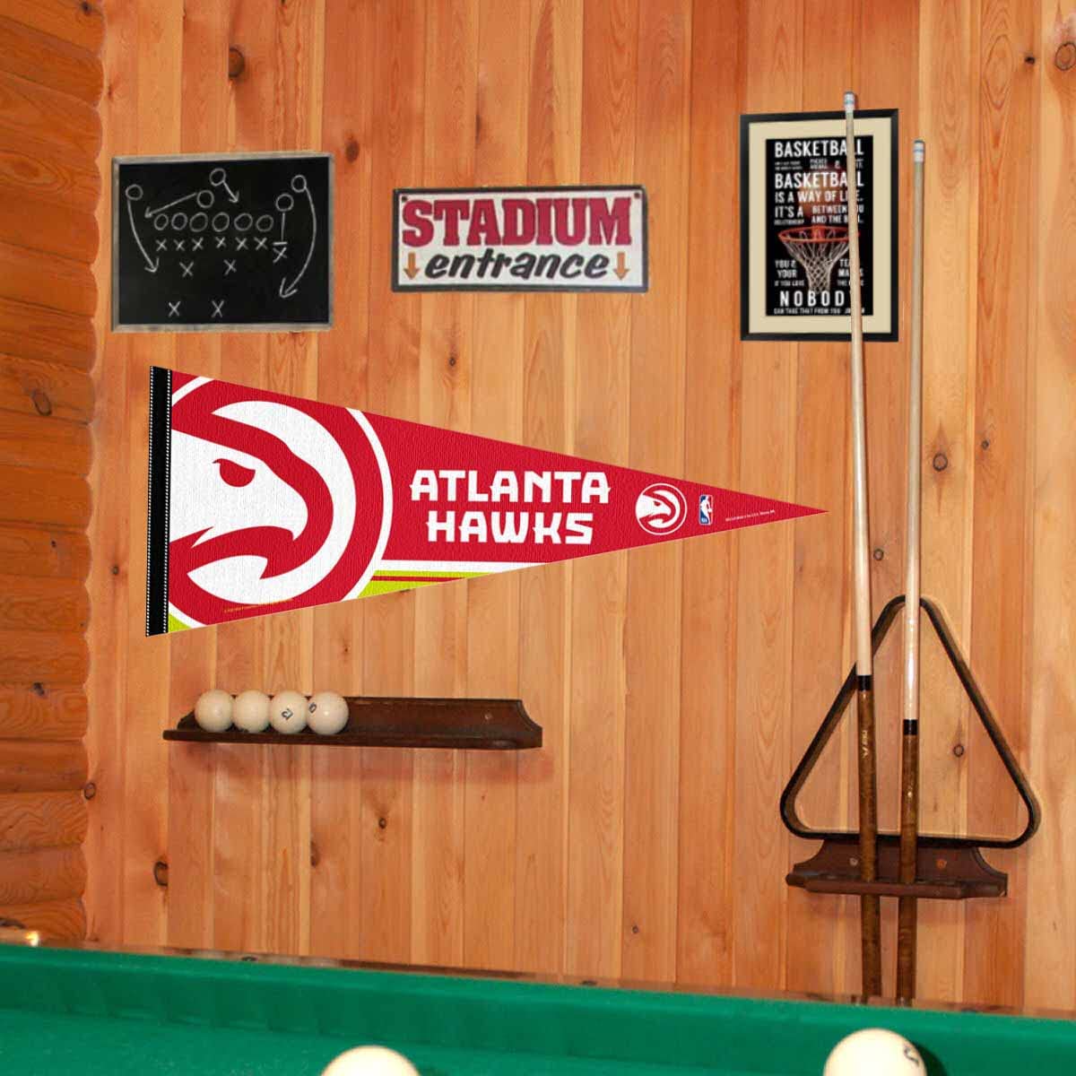WinCraft Atlanta Hawks Pennant Full Size 12 in X 30 in