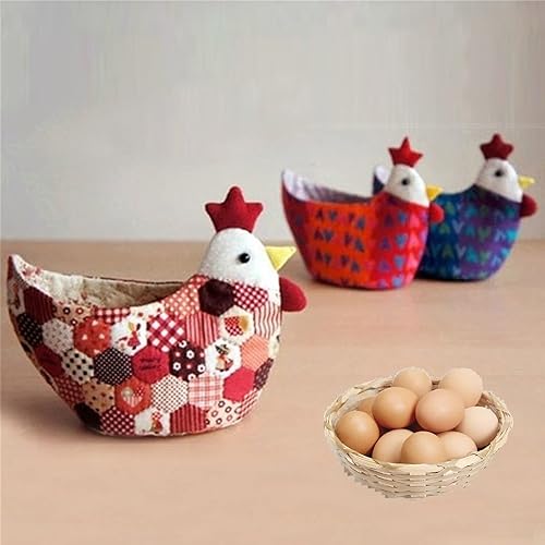 Miniatura 5 de Plantilla de patrón acogedor para tazón de pollo, 6 plantillas de cesta de huevos de Pascua para coser, regla de costura de cesta de pollo,