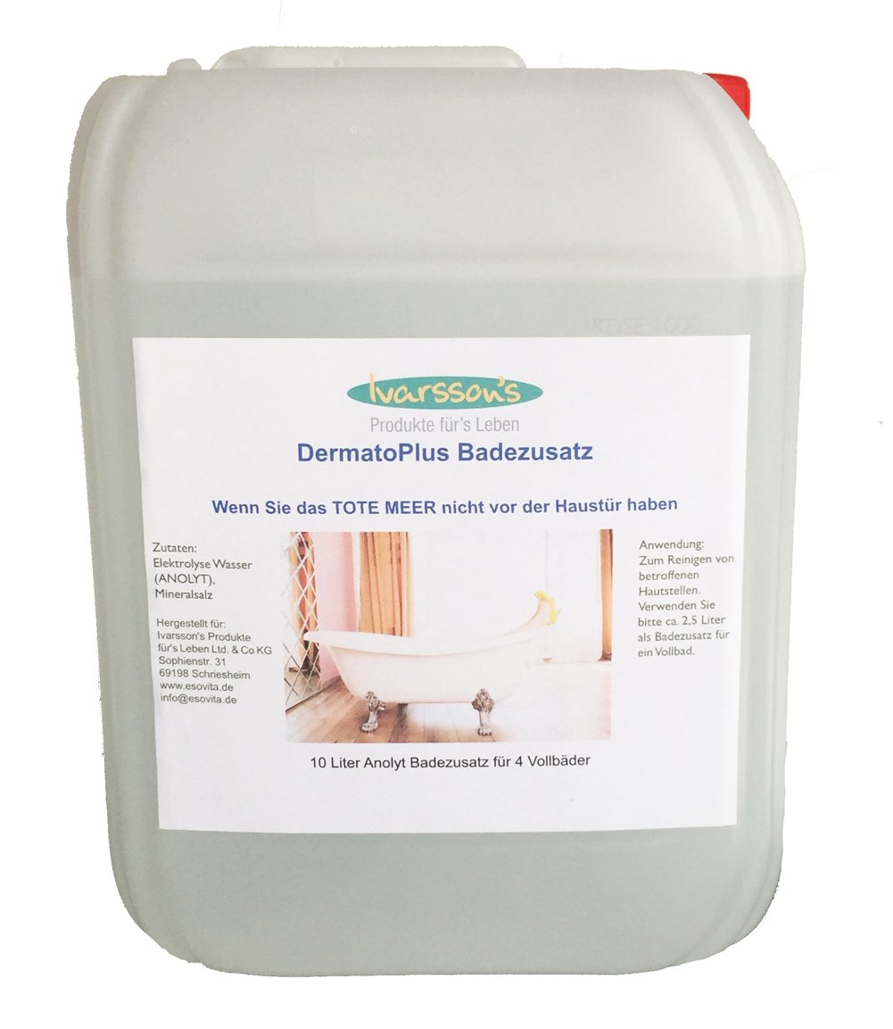 Badezusatz gesucht? DermatoPLUS 10 Liter - ein besonderes Wasser! Badezusatz - Für alle, die das TOTE MEER nicht vor der Haustür haben - Totes Meer-Kosmetik