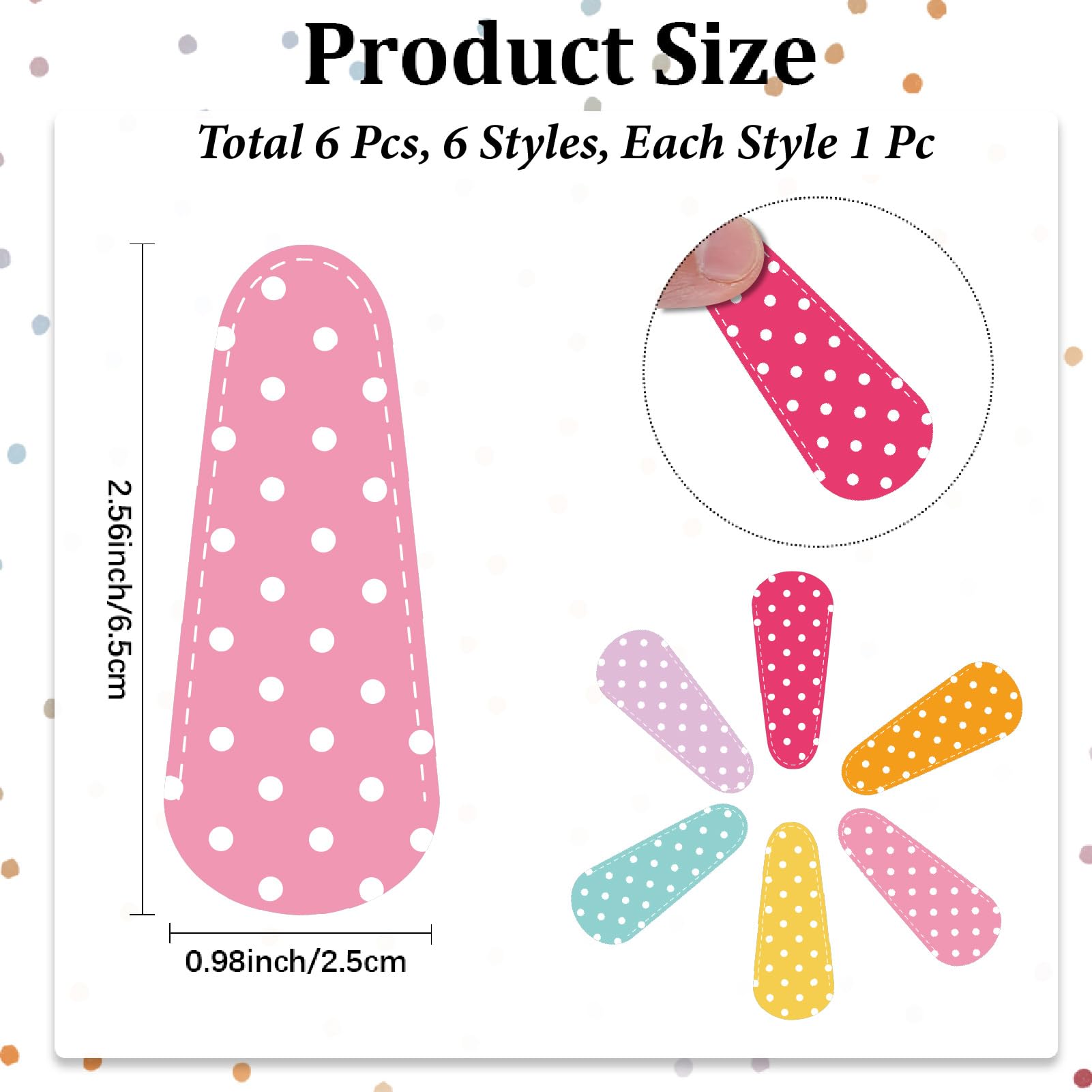 CREATCABIN 6Pcs PU Leather Scissor Sheaths Scissors Protective Covers Polka Dot Sewing Sheath Scissor Tip Covers Portable Collect Bags for Eyebrow Trimming Beauty Tool Protection Cover Bags 2.5x6.5cm - Image 2