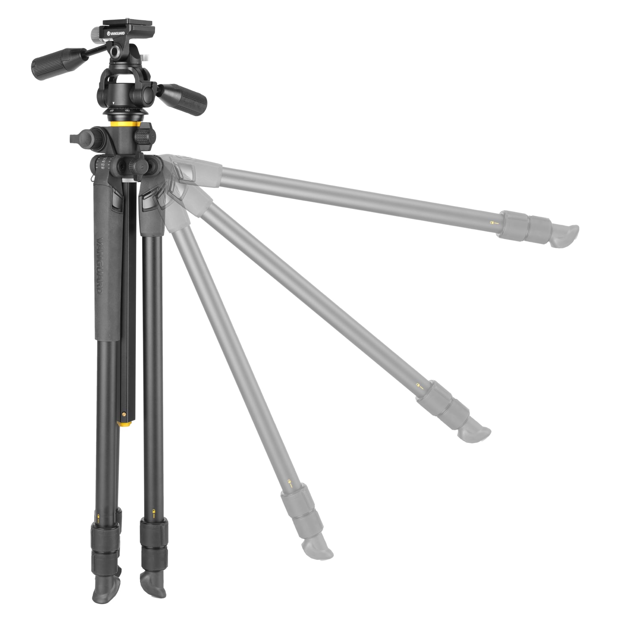 Vanguard Alta Pro 2+ 263AP G2 - Treppiede con testa panoramica per fotografia, video e riprese panoramiche, testa panoramica compatibile con Arca, colonna centrale multiangolare, portata 10 kg