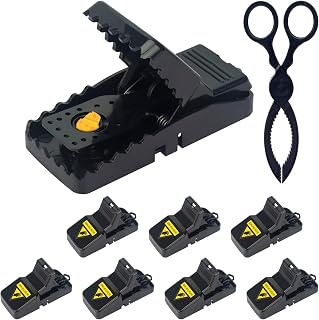 8 Pack Mouse Trap with 1 Clamp Mouse Traps for Indoor Outdoor Reusable Humane Mouse Snap Traps for Home Kitchen Basement Garden Balcony