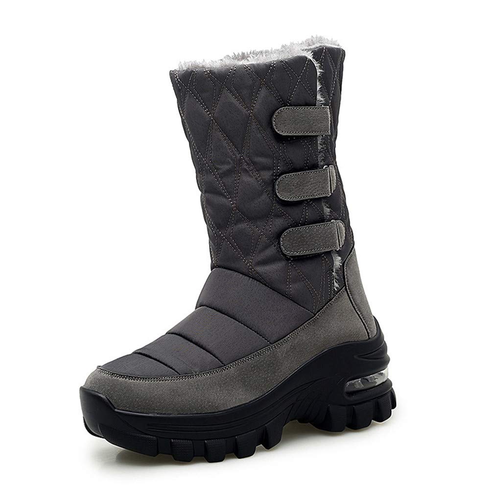 Botas de Nieve para Mujer Invierno Impermeable Forrado de Piel escarchada Bota Antideslizante cálida