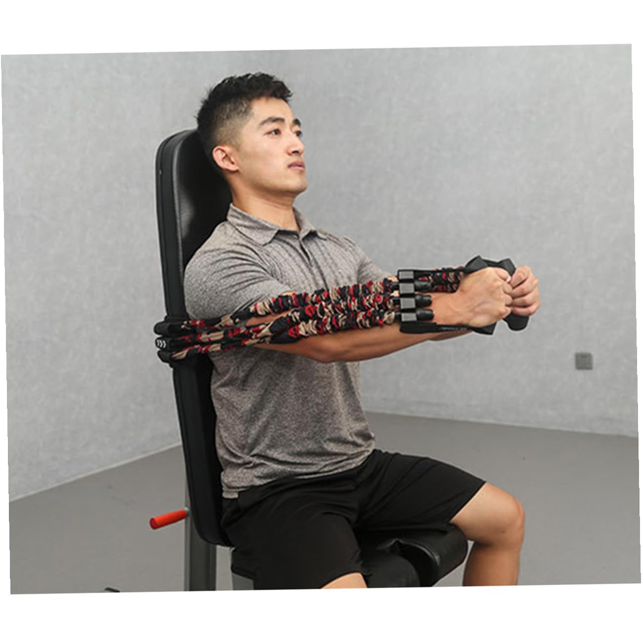Espansore Toracico Attrezzo Ginnico Multifunzione Fascia Elastica Resistente Per Allenamento Fitness Attrezzo Portatile Impugnature Ergonomiche Antiscivolo