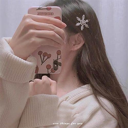 Miniatura 4 de 6 pinzas para el cabello con diamantes de imitación de copo de nieve, horquillas doradas y plateadas, horquilla de cristal para Navidad, invierno,