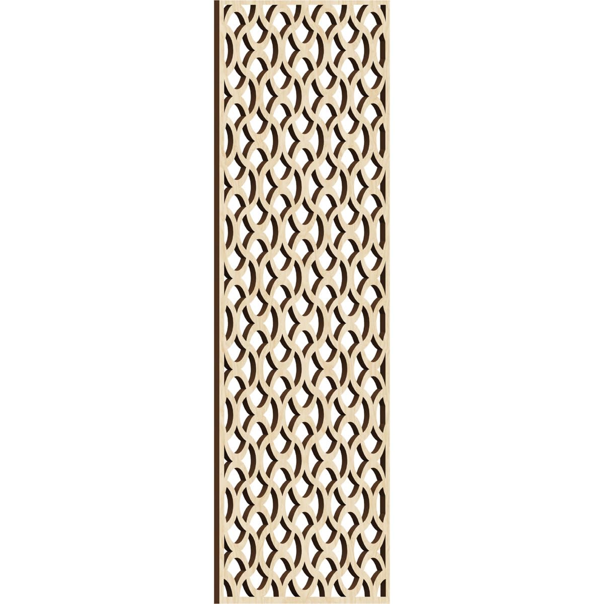 Resort Decorative Pierced Fretwork Wood Wall Panels, 15 3/8"W x 39 3/8"H x 3/8"T, Birch