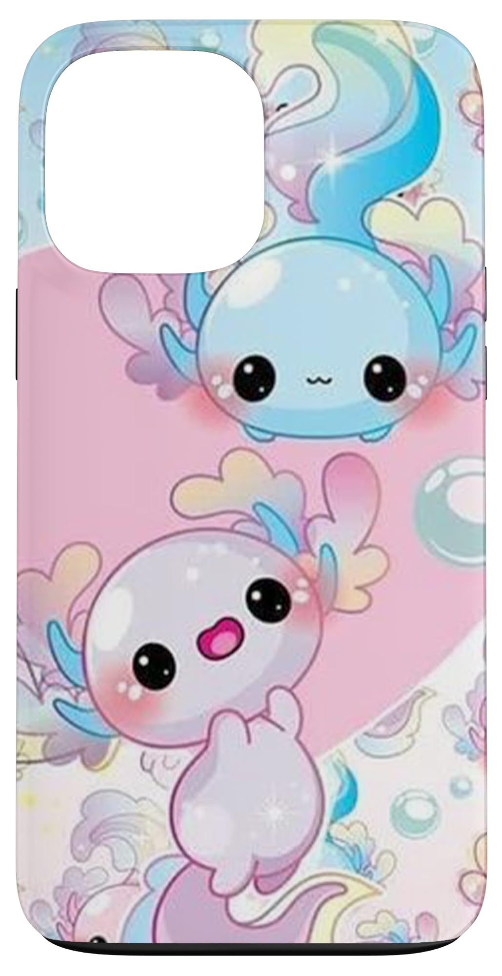 Cute Blue And Pink Axolotl Kawaii Axolotls Case for iPhone 13 Pro Max