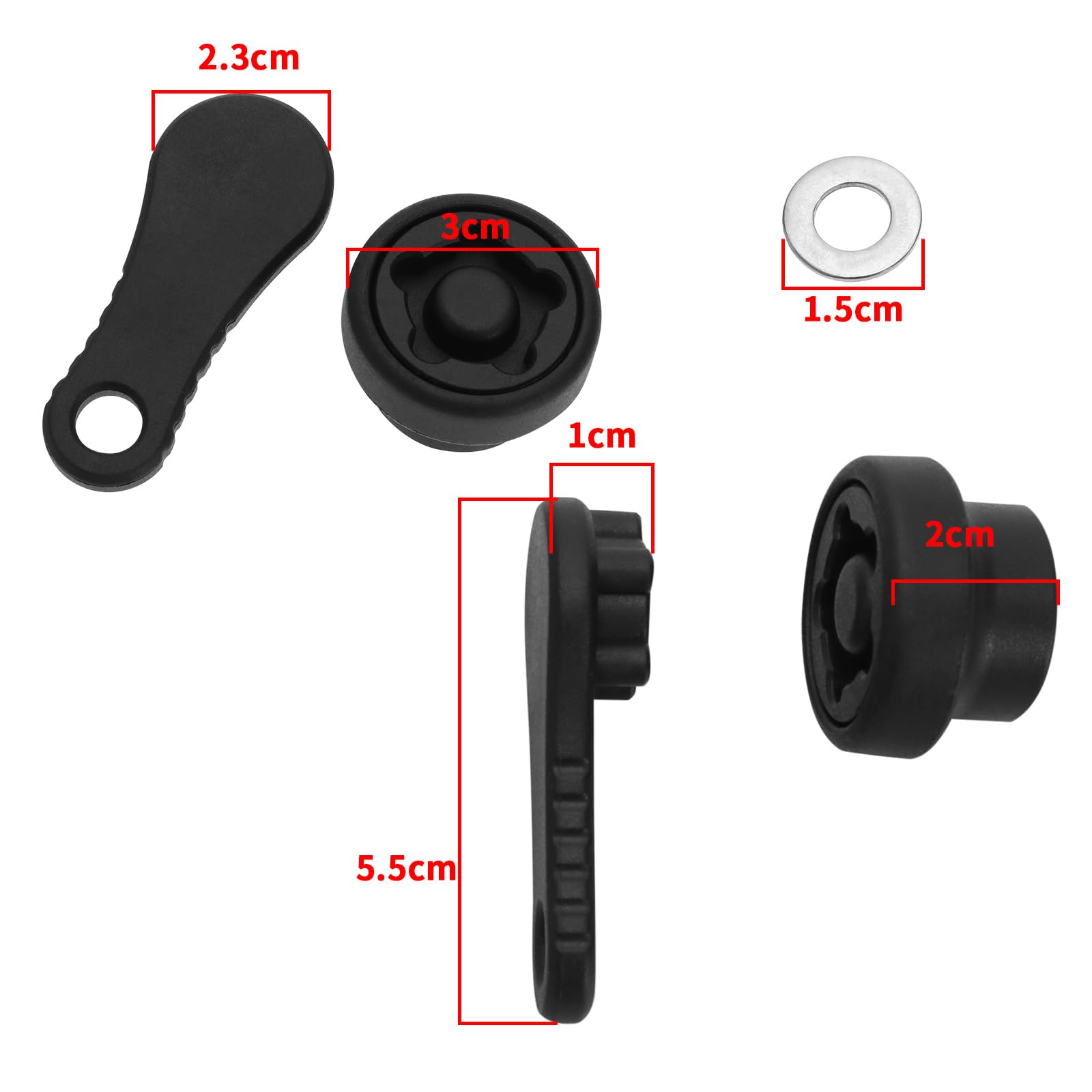 VGOL 1 Set M6 Blocco Antifurto Manopola Di Montaggio Manopola Di Blocco Chiave Antifurto Per Staffa Di Navigazione Per Telefono Cellulare Per Moto Compatibile Con RAM Supporti Per Presa