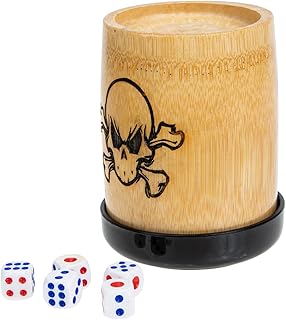 Hohopeti Farkle Dados 1 Conjunto De Copo De De Seis Lados Role Playing De Madeira Cubo De Plástico De Cassino De Plástico Brinquedo De Mesa De Jogo De Bambu Copo De Dados