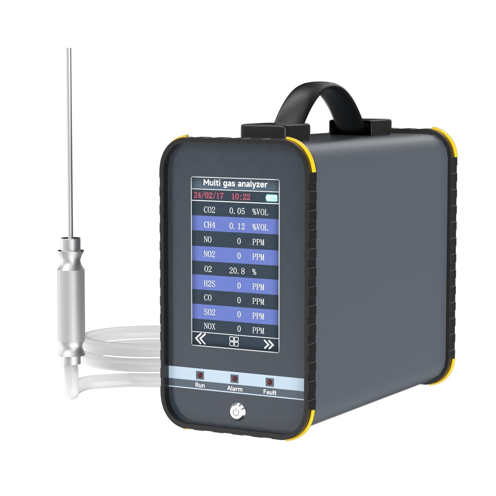 Gas Detector, Portable Gas Monitor, Options (EX/O2/CO/H2S), Rechargeable & Audible/Visual Alarm for Confined Spaces(CO: 0-1000 PPM)