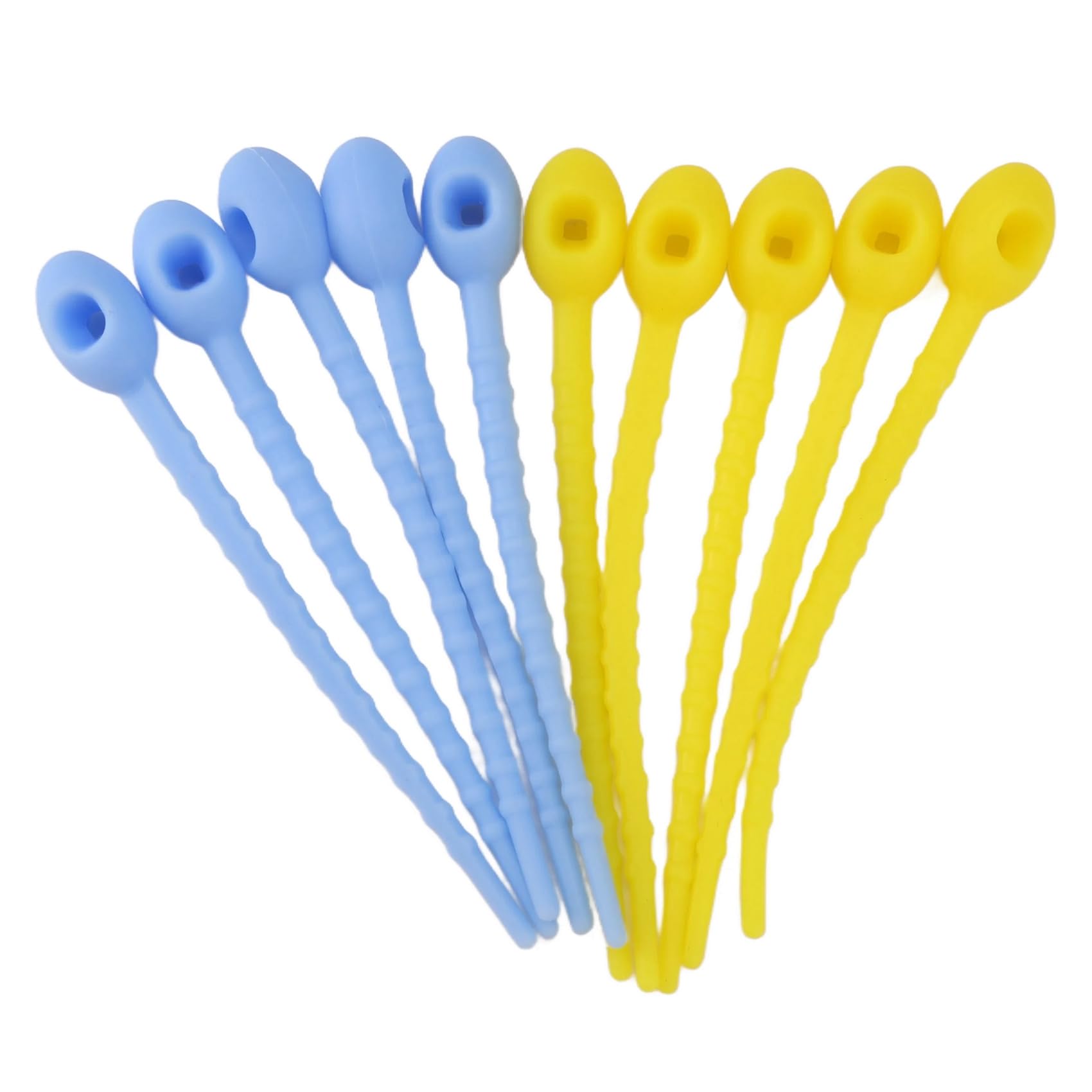 Diheohg 10 Pieces Food Grade Silicone Bag Ties Cable Management Zip Tie Twist All-Purpose Multi-Purpose Bag Clip Bread Tie Food Saver