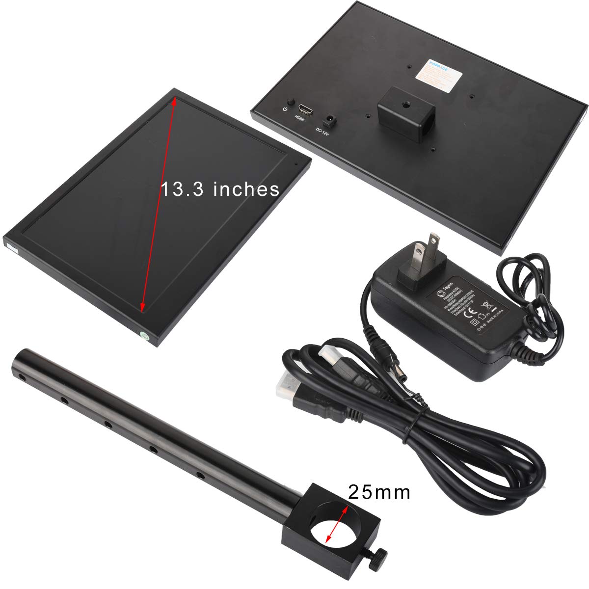 KOPPACE 17X-216X 21 Million Pixel Full HD 13.3-inch HD Monitor HDMI Microscope Mobile Phone Repair Electron Microscope