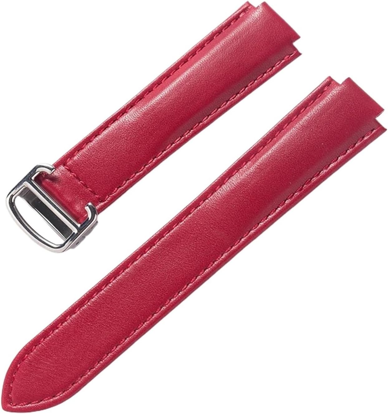 yingyingjia Compatible With Blue Balloon Strap Men's Ladies' Convex Soft Leather Folding Buckle Watch Accessories