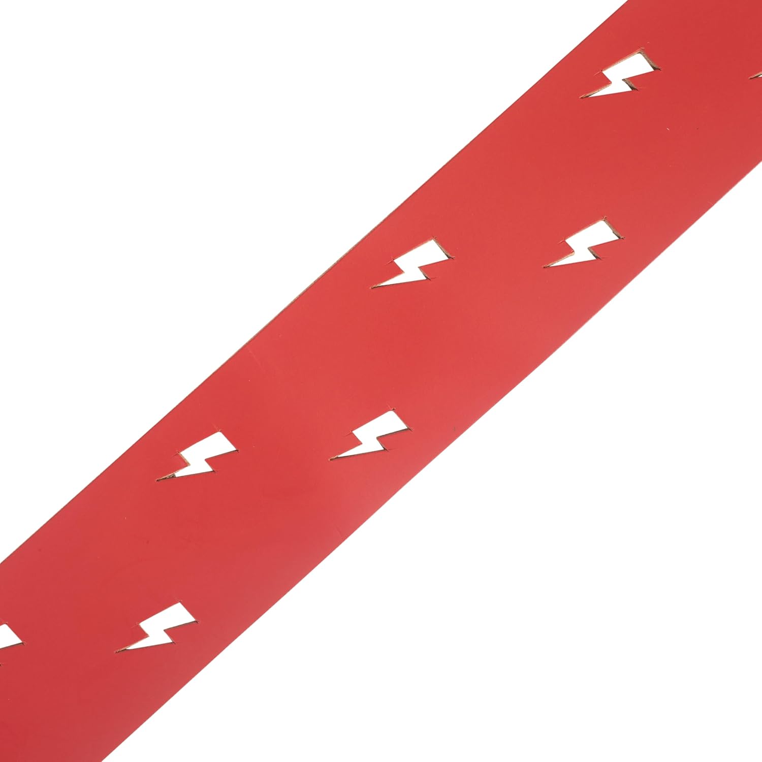 Levy's Leathers 1.5" Wide Lightning Bolt Cut Out Pattern Kids Guitar Strap (MJ12LBC-RED)