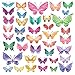 Decowall DW-1602 Watercolour Butterflies Kids Wall Decals Wall Stickers Peel and Stick Removable Wall Stickers for Kids Nursery Bedroom Living Room