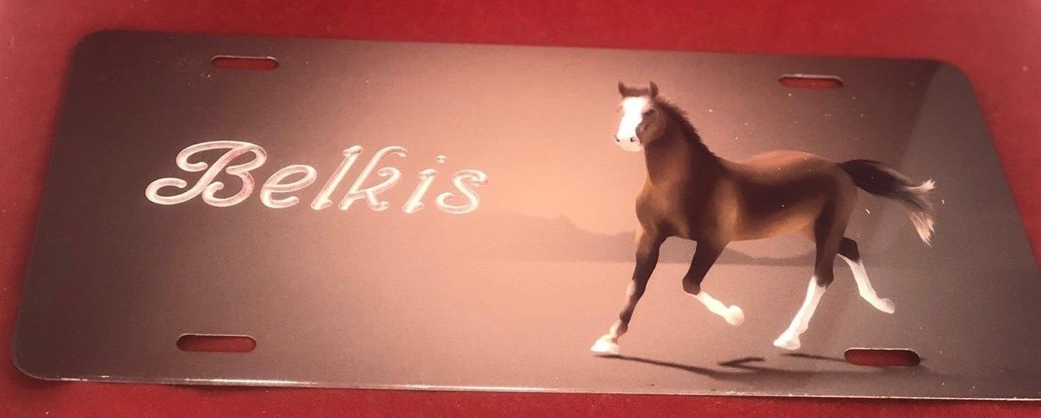 Brown Horse Personalized Custom License Vanity Plate Free Engraved Auto Car Tag License Plate Beautifully Designed and Specially Made
