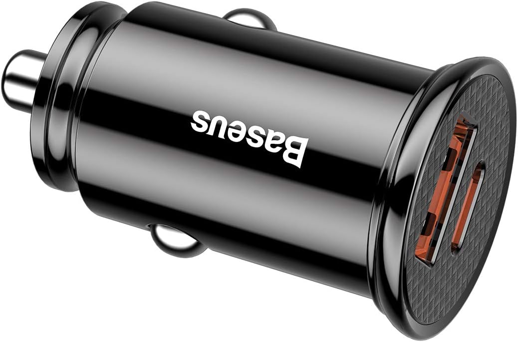 Baseus Circular Plastic | Автомобильное зарядное устройство USB-A, Type-C, USB-C, PD 30 Вт, QC 3.0, SCP 5 А