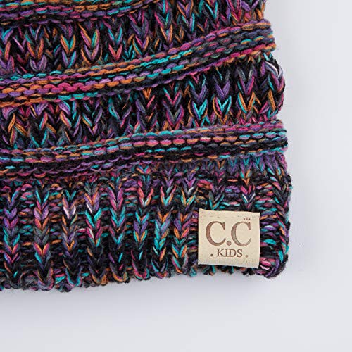 C.C Children Kids Beanie Chunky Knitted Beanie Pony Tail Hat for Kid Ages 2-5 (MB-847) (MB-816)4