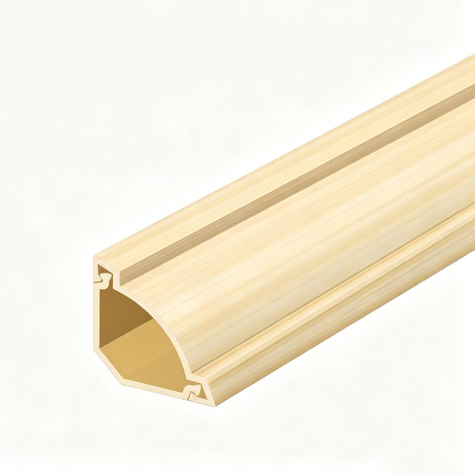 Osłona Kabli Ściennych 2,5x2,5cm Samoprzylepny Organizer z PVC Trójkątny Maskownica do Przewodów Dom i Biuro(Beige)