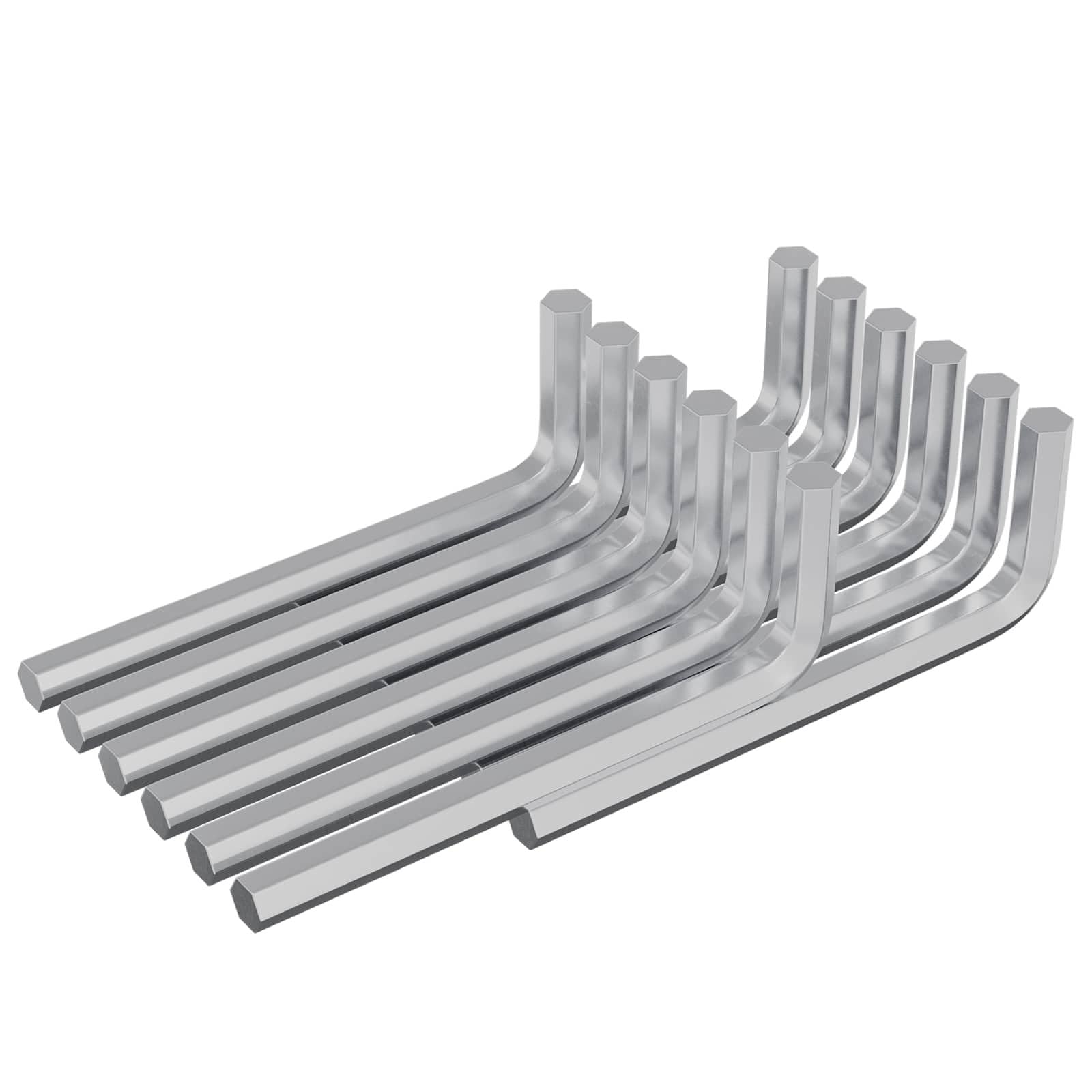 vidaXL Inbusschlüssel 1800 pcs Silber 32 x 86 mm Stahl, Robuster, Sechskant-Schlüssel, Metallwerkzeug, Handwerkzeug-Set, Mechaniker, L-förmig, Präzisionswerkzeug