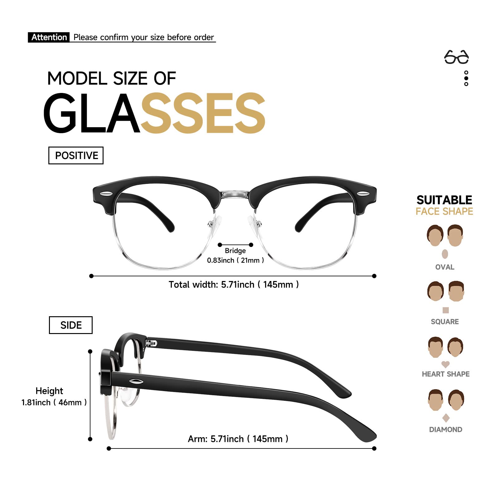 Blue Light Glasses Lightweight, Computer Reading/Gaming/Phones/TV Glasses, Anti Eyestrain Glasses