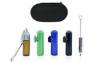 4 Pack Portable Mini Metal Snuff Box Travel Storage Aluminum Canisters