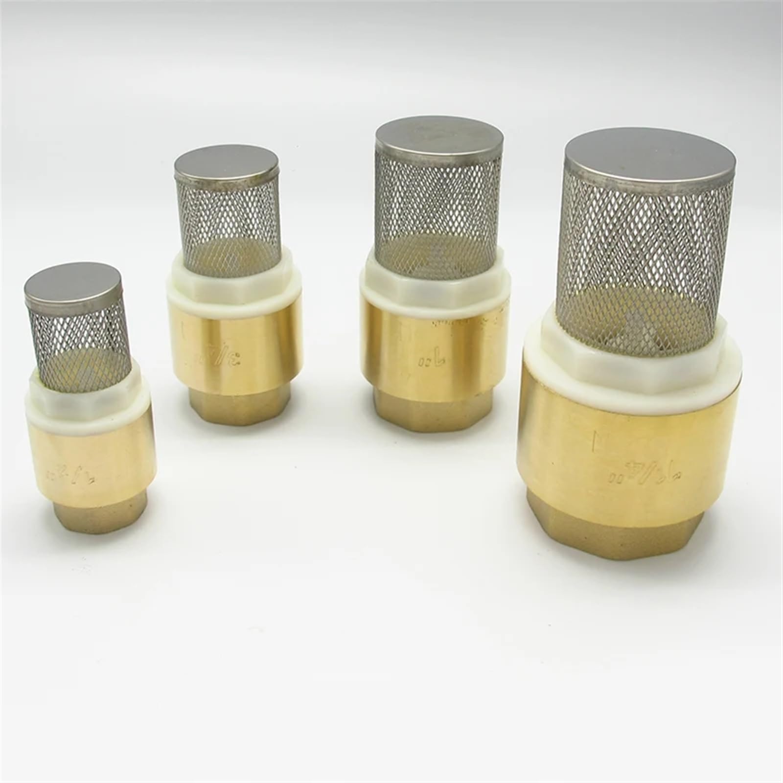 1/2 "3/4" 1 "1-1/4" 1-1/2 "2" Valvola di ritegno in Ottone con Filettatura Femmina Filtro a Rete Fondo for Acqua(BSP1.2 Female)