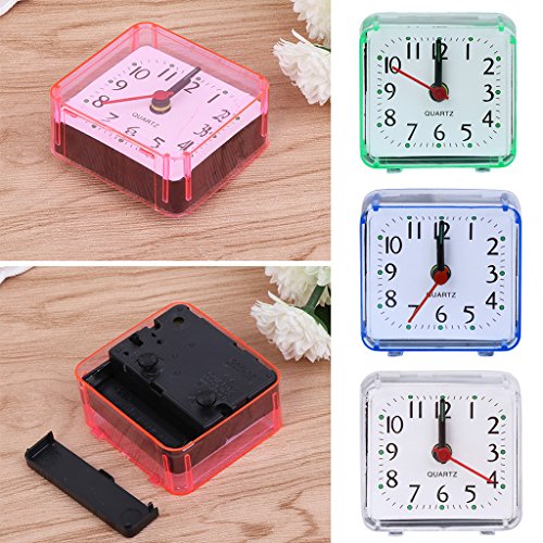 Haiki Reloj despertador cuadrado para mesa de escritorio para relojes de tiempo para el hogar, dormitorio, sala de libros, decoración de escritorio - imagen 8