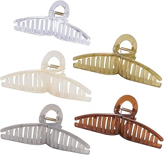 Claw Hair Clips For Women, Extra Large Hair Clips For Thick Hair, Hair Clips For Women Styling, 5.1 Inch Claw Clip For Thin Hair, 5 Pcs Jaw Clips For Hair, Hair Claw Clip For Styling Accessories, Hair Accessories For Women