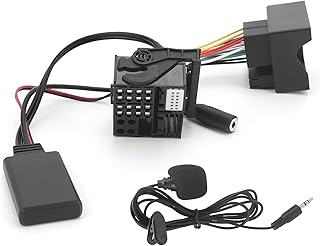 Adaptador de áudio de cabo AUX Bluetooth 5.0 de 59,1 polegadas com microfone apto para E60 E63 E64 E65 E66 E87 para cabo AUX Bluetooth B