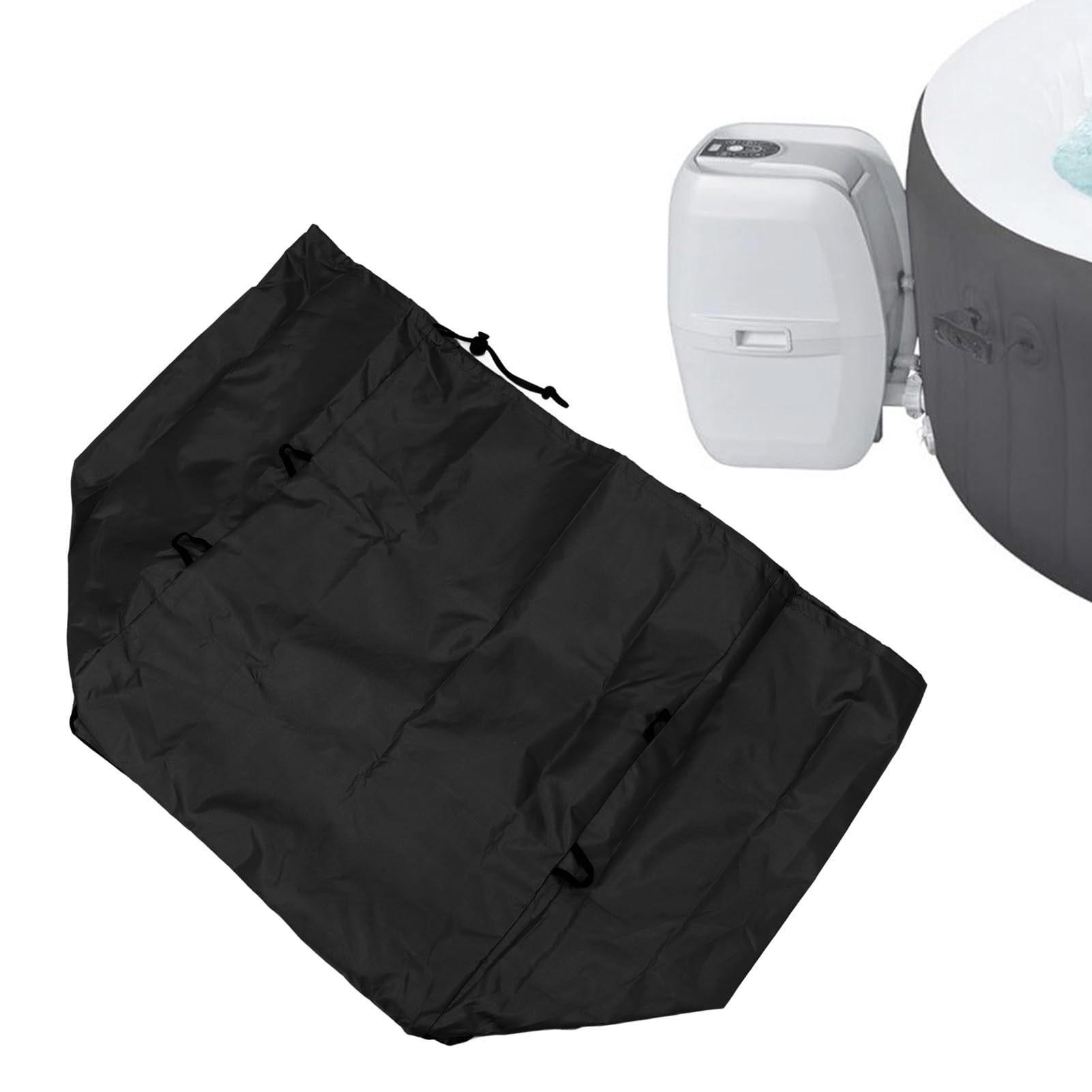 Housse de Pompe de Chauffage de Spa en Tissu Oxford argenté 420D avec Résistance à la Poussière d'eau