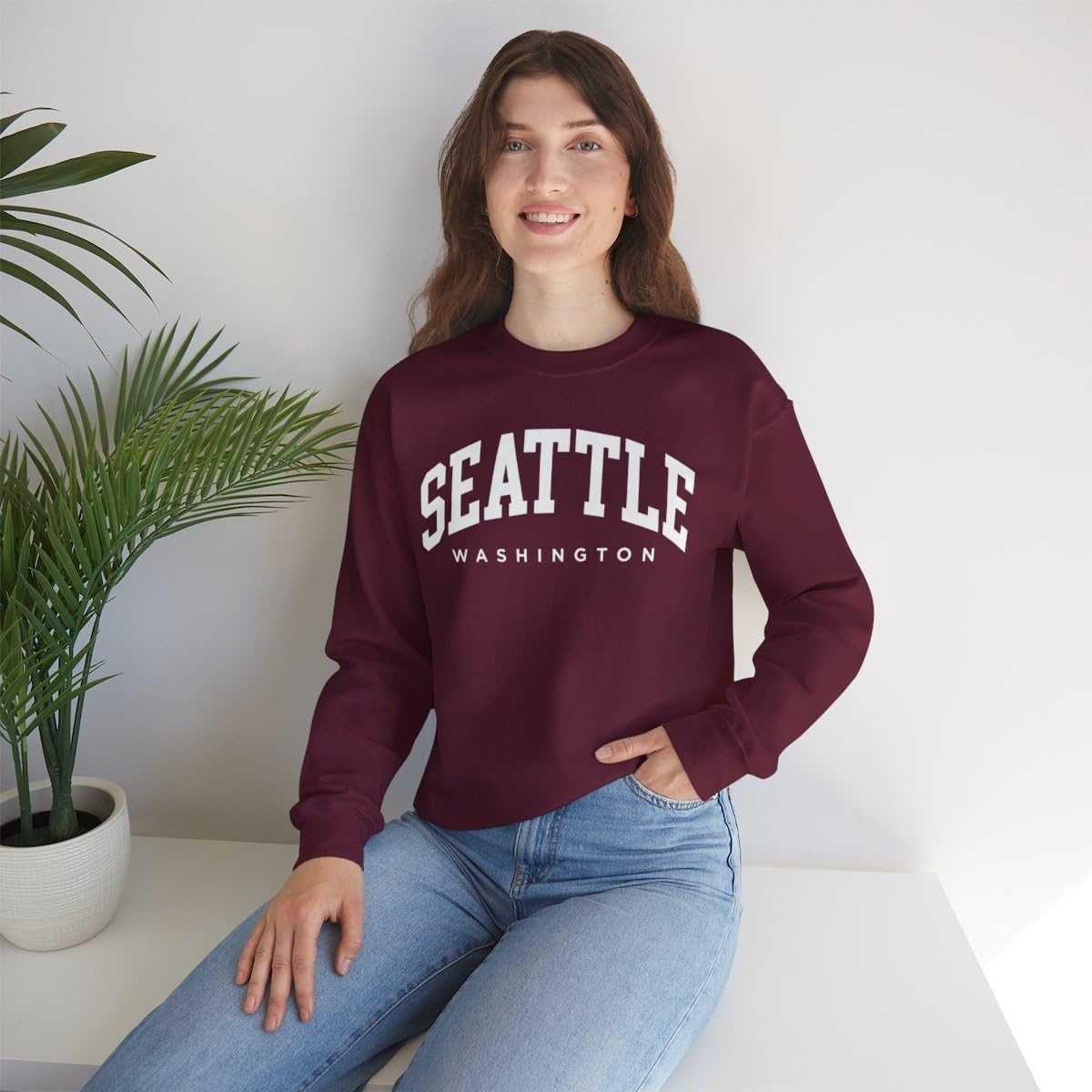 Seattle Washington Adult Unisex Crewneck Sweatshirt