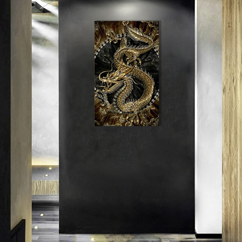 Amazon.co.jp: [AiO JAPAN] 風水 ポスター 龍 ドラゴン 竜 絵