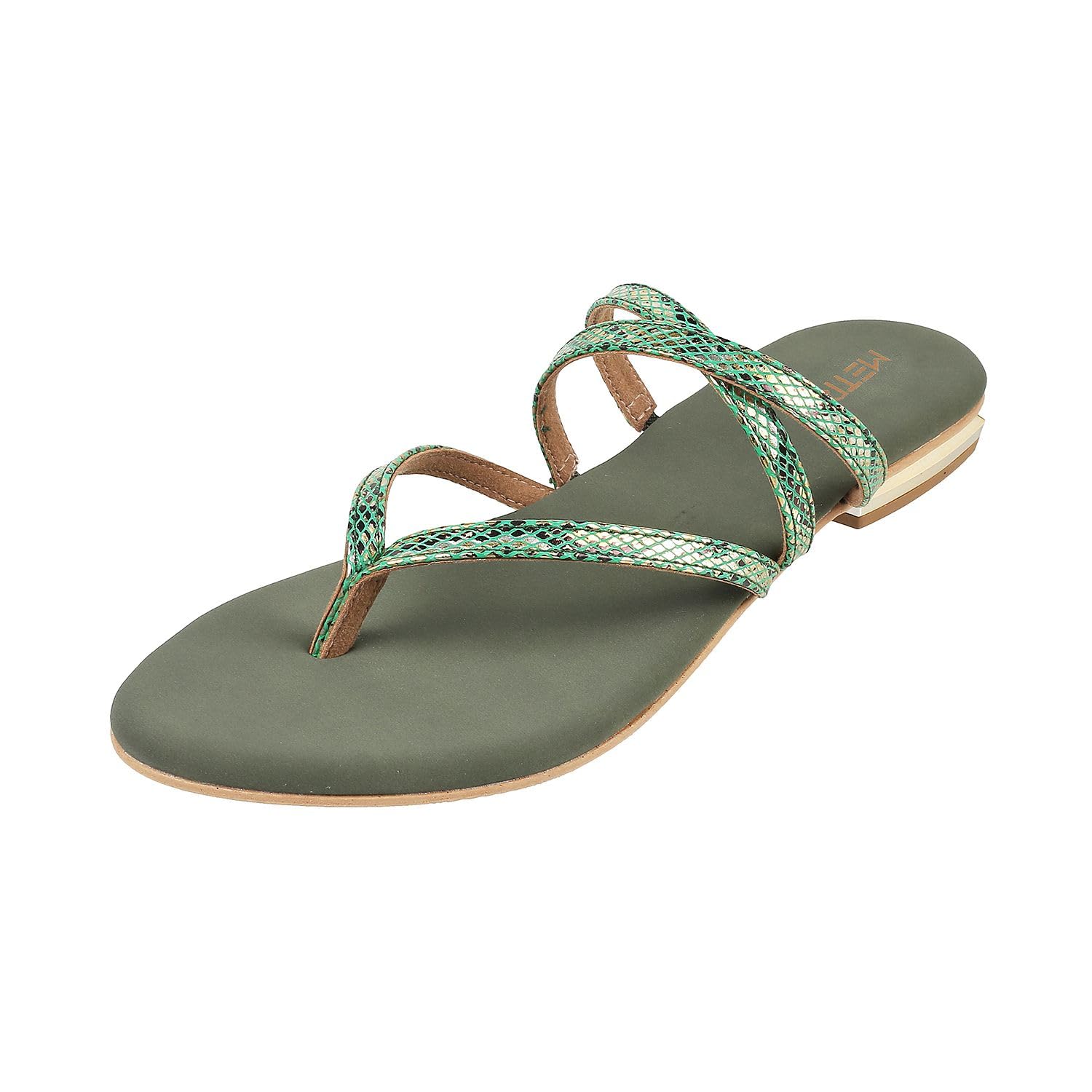 Metro Women Green Flat Fashion Chapppal UK/3 EU/36 (32-438) (B0CB8XGKPY) Amazon Price History, Amazon Price Tracker