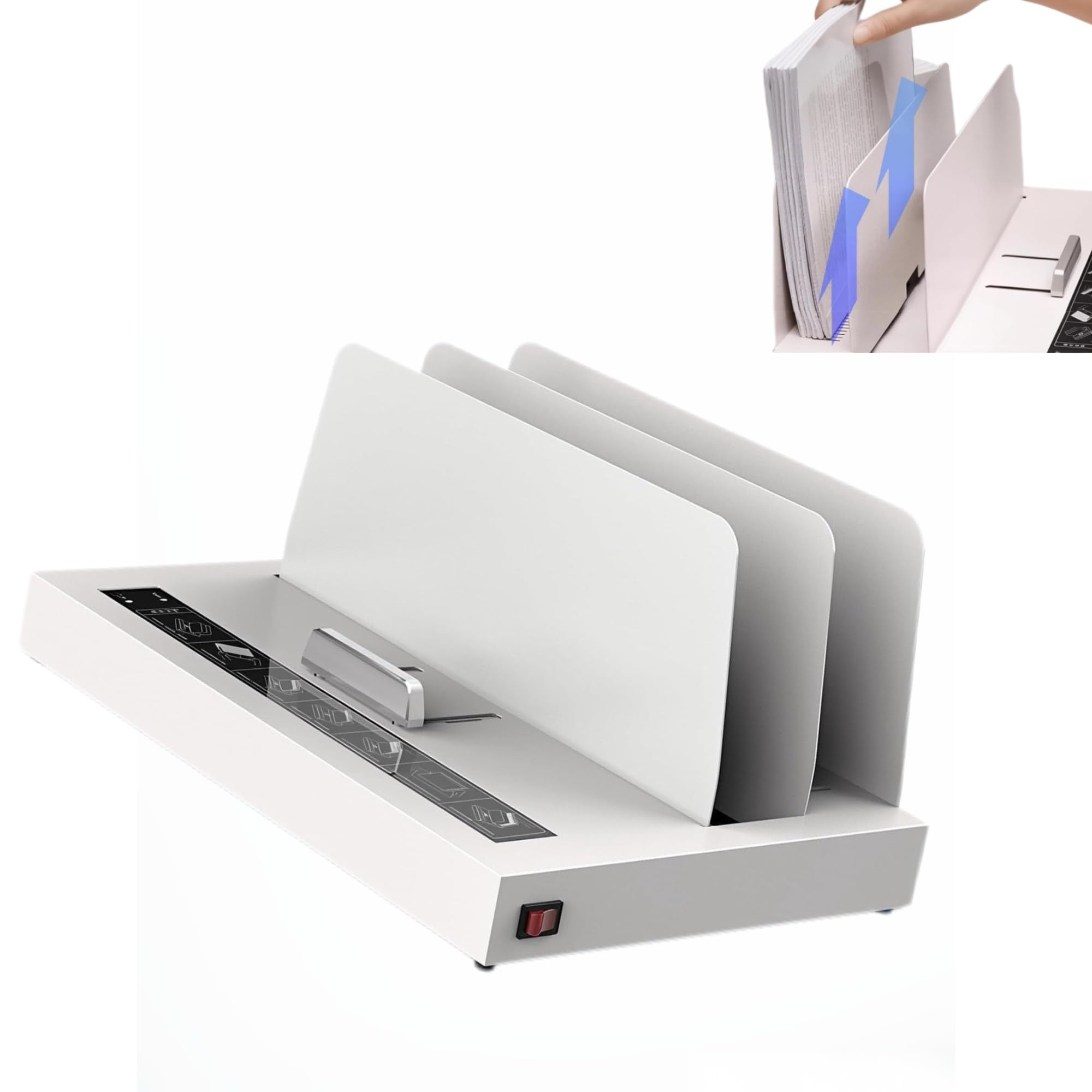 Rilegatrice termica resistente, 500 fogli, riscaldamento in ceramica PTC, 3 impostazioni di temperatura per documenti d'ufficio, rapporti e documenti