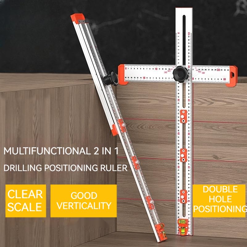 Snapklik.com : 4 In 1 Drilling Ruler, 24 In Adjustable T Square, Multi ...