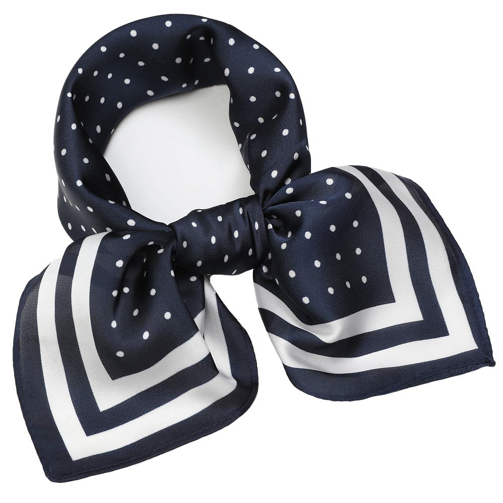Silk Like Scarf Small Square Handkerchief Satin Ribbon Neck Scarfs for Women